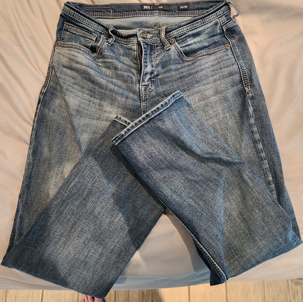 Mens BKE Jake Series 34X32 Blue Denim Jeans